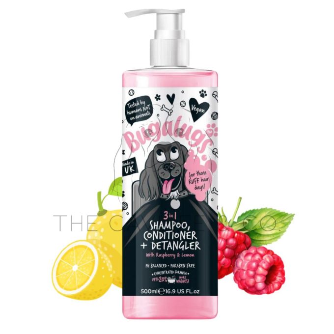 Bugalugs Pet Shampoo (3 IN 1 RASPBERRY & LEMON) 