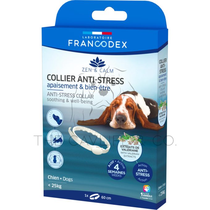  Francodex stress reliever collar for dogs 60 cm - provides relief and well-being, with valerian