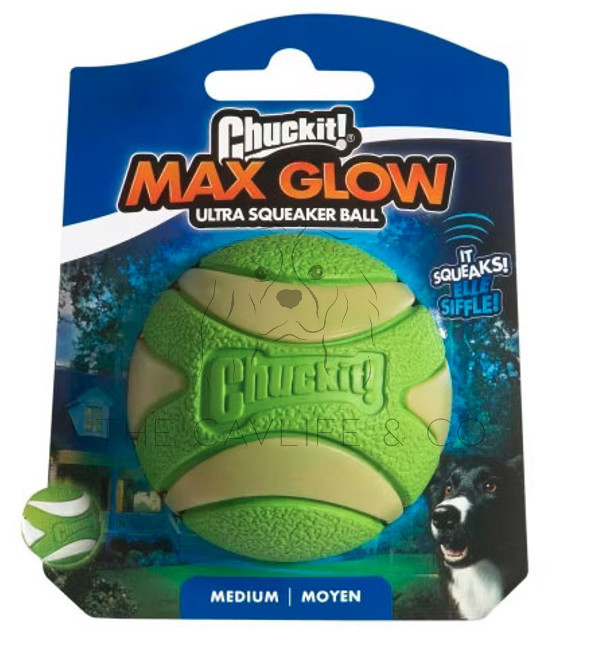 Chuckit Ultra MAx Glow Squeaker Ball M 6 cm 