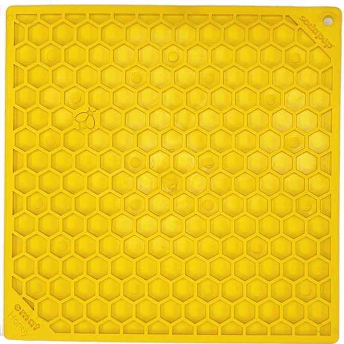 Sodapup Lickmat Honeycomb Large – Yellow