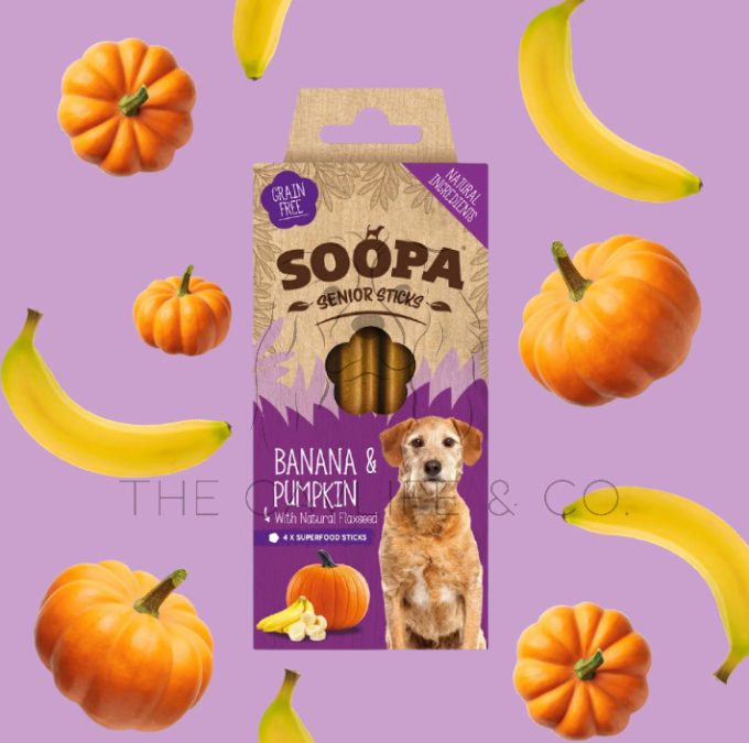  Banana, Pumpkin & Flaxseed Dental Sticks for Senior Dogs